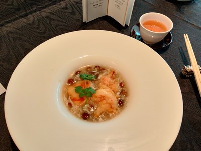 s-海老のフリット　卵白入りスープ