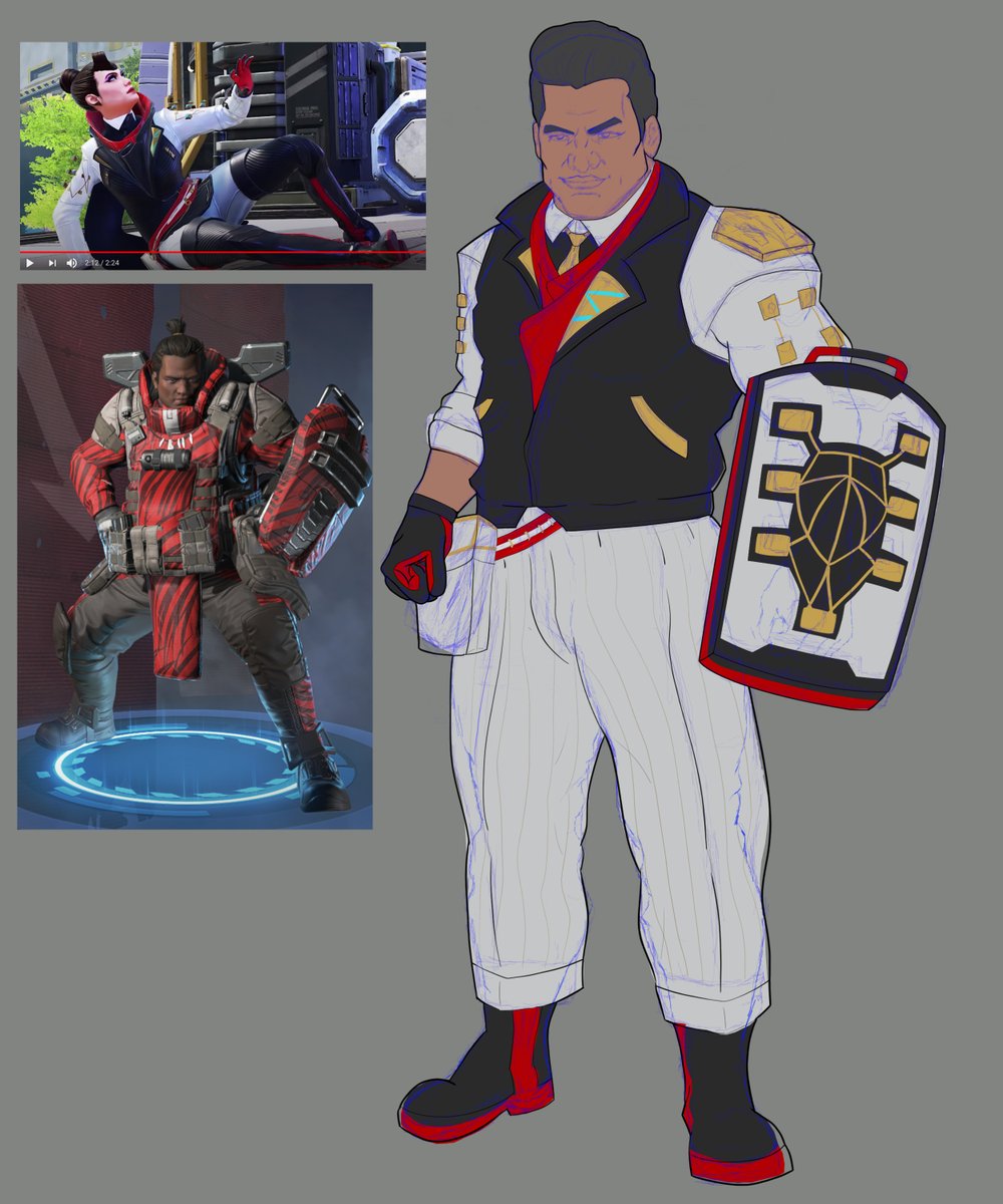 自作衣装】Apex Legends シロクマジブラルタル 扇い