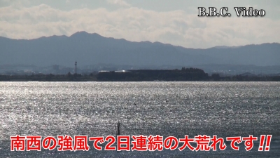 2日連続大荒れの琵琶湖南湖!! ボートは1隻も見えません #今日の琵琶湖（YouTubeムービー 21/11/24）