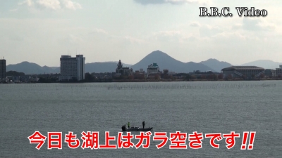 強風続きの琵琶湖南湖!! ボートは1隻見えるだけのガラ空きです #今日の琵琶湖（YouTubeムービー 21/11/25）
