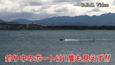 月曜日の琵琶湖は強風!! 釣り中のボートは1隻も見えず #今日の琵琶湖（YouTubeムービー 21/12/13）