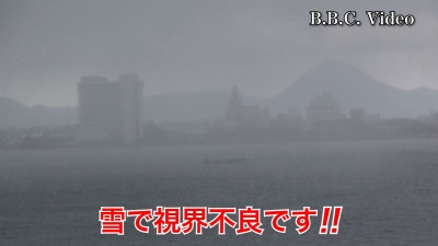 琵琶湖南湖がホワイトアウト!! 激しい雪で何も見えませ〜ん #今日の琵琶湖（YouTubeムービー 22/01/14）
