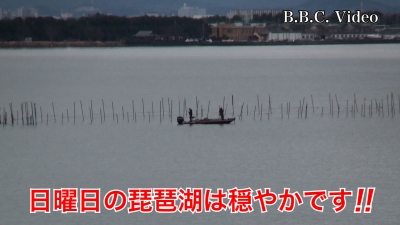 やっと穏やかになった日曜日の琵琶湖南湖!! ボートはパラパラ #今日の琵琶湖（YouTubeムービー 22/01/30）