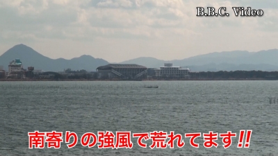 寒さが最高潮の琵琶湖!! 南湖は南寄りの強風で荒れてます #今日の琵琶湖（YouTubeムービー 22/02/01）