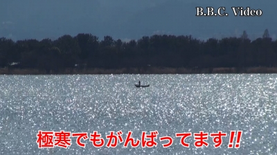 月曜になったらいい天気!! 琵琶湖南湖は釣り中のボートが2隻だけ #今日の琵琶湖（YouTubeムービー 22/02/07）