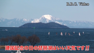 建国記念の日は晴天軽風!! 北湖の沖で釣りができてます #今日の琵琶湖（YouTubeムービー 22/02/11）