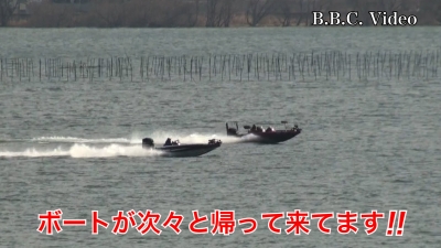 荒れ始めの琵琶湖!! 北から次々とボートが帰って来てます#今日の琵琶湖（YouTubeムービー 22/02/27）