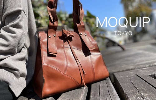 【値下げしました】MOQUIP きんちゃく型ハンドバッグ モキップハンドバッグ