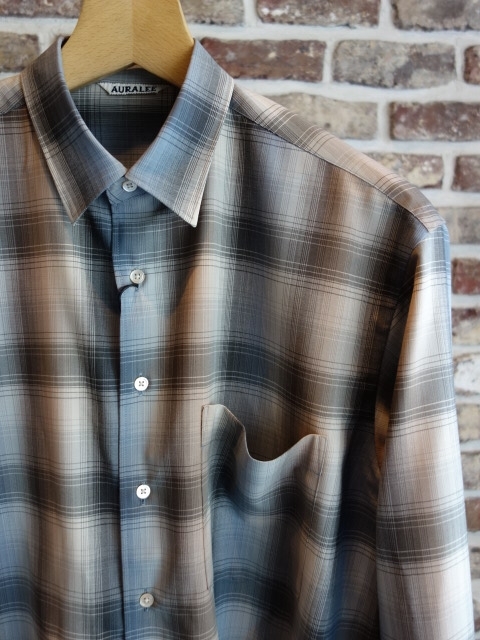 サイズ 20aw AURALEE CHECK SHIRTS ウールチェックシャツの通販 by moko moko's shop｜ラクマ シャツ
