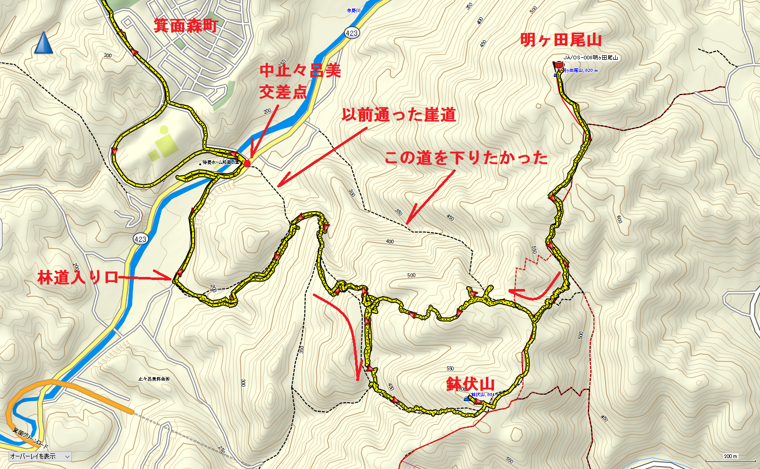 2021明ヶ田尾山/地図