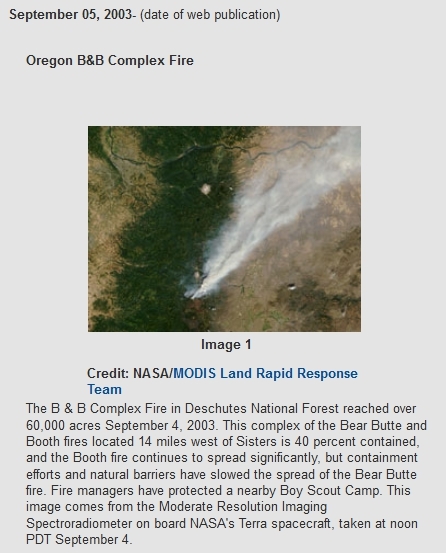 Oregon fire 2003