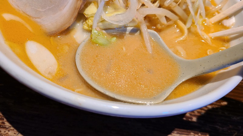 天心坊大堀　濃厚味噌ラーメン　スープ