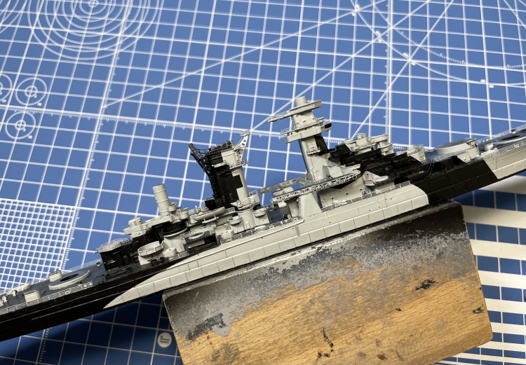 米海軍 大型巡洋艦『アラスカ』（1944年11月～12月頃） 製作中 迷彩細部塗装FIPvgLJacAcjqHZ◆模型製作工房 聖蹟